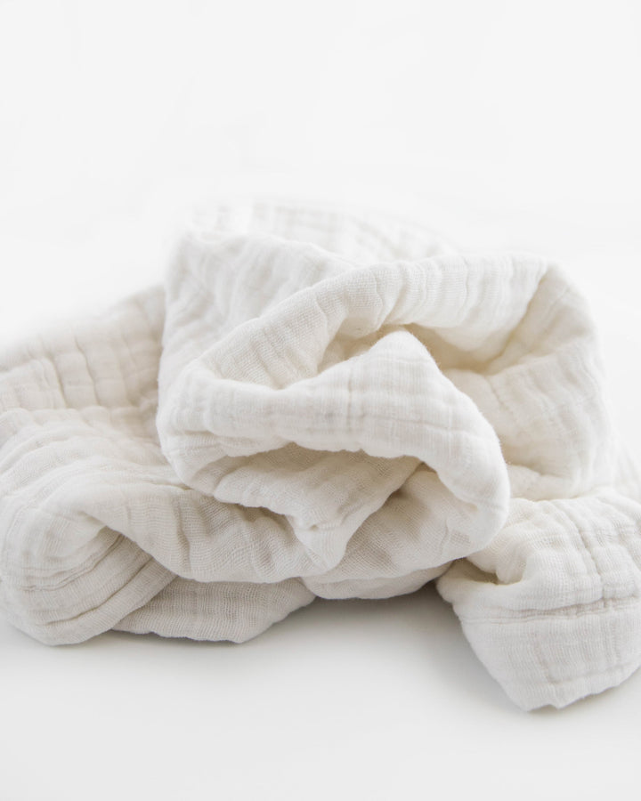 Little Unicorn Cotton Muslin Baby Quilt | White