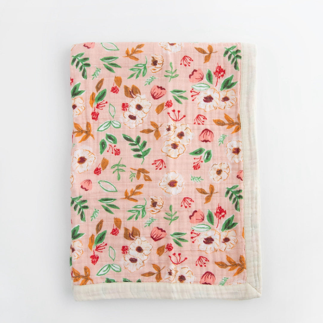 Little Unicorn Cotton Muslin Baby Quilt | Vintage Floral