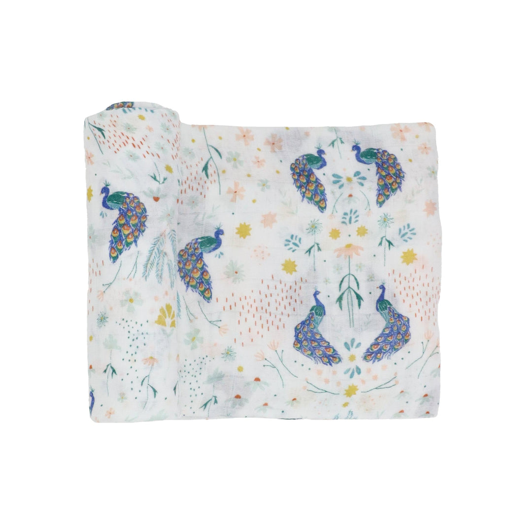 Little Unicorn Deluxe Muslin Swaddle Blanket | Peacock