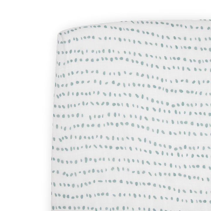 Little Unicorn Cotton Muslin Crib Sheet | Stone Stripe