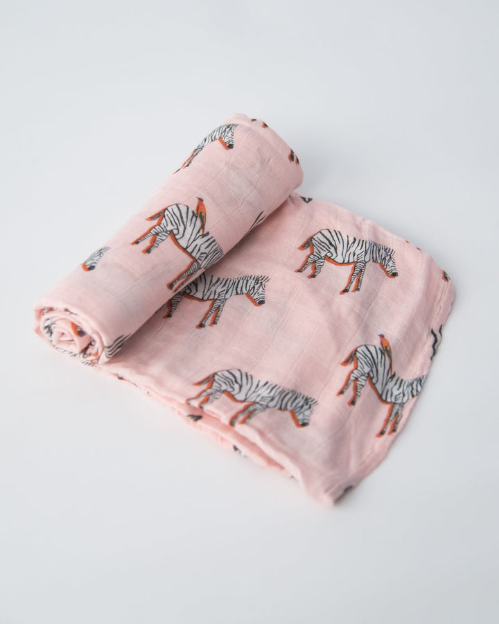 Little Unicorn Deluxe Muslin Swaddle Blanket | Zebra