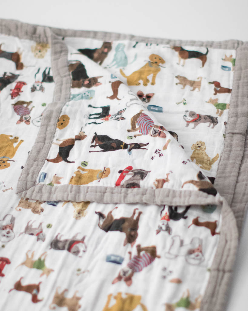 Little Unicorn Cotton Muslin Quilted Throw | Woof