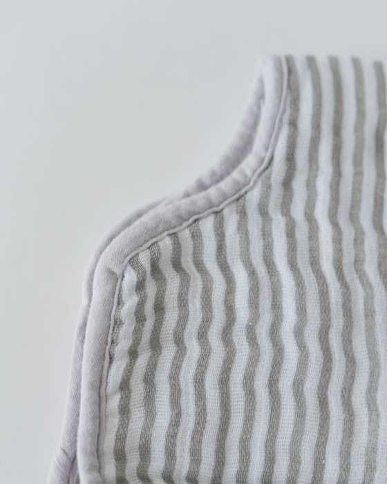 Little Unicorn Cotton Muslin Burp Cloth | Grey Stripe