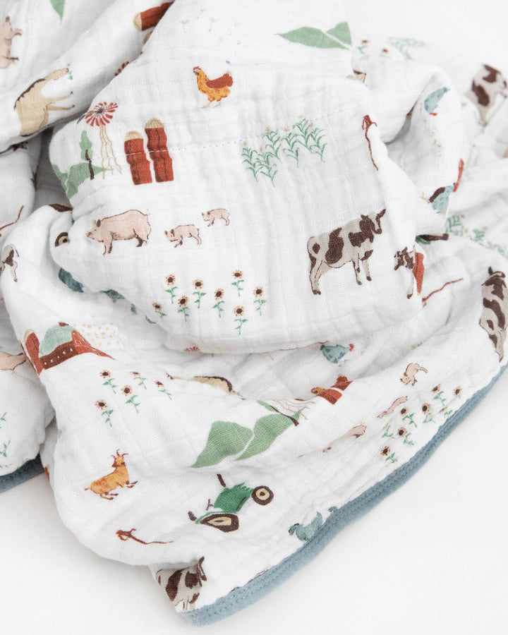 Little Unicorn Original Cotton Muslin Quilt | Farmyard